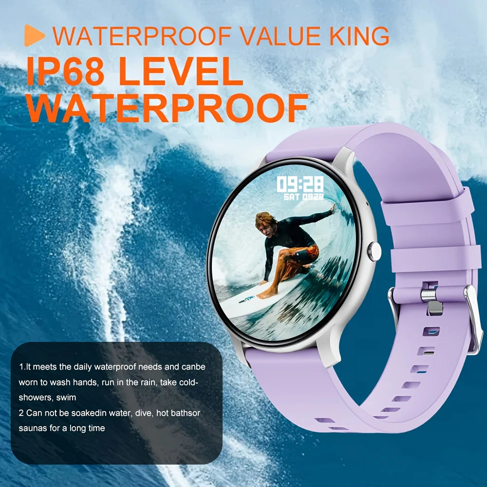 LAXASFIT 2024 Smartwatch - Bluetooth Call IP68 Fitness Custom Dials
