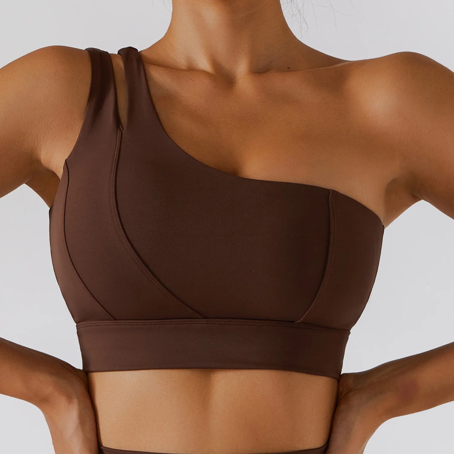 Sexy One Shoulder Sports Bra - High Strength Fitness Vest