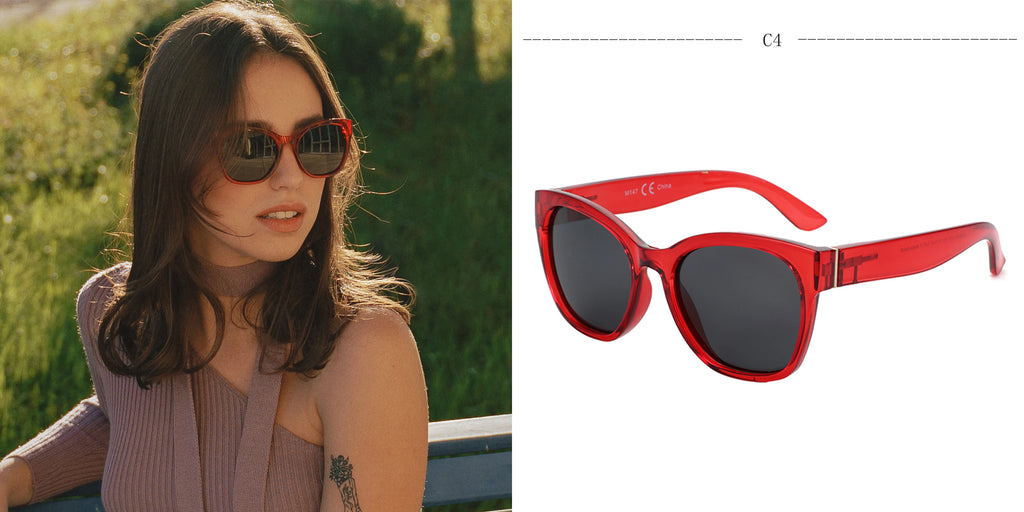 ZENOTTIC Polarized Cat Eye Sunglasses - Oversized UV400 Designer Women