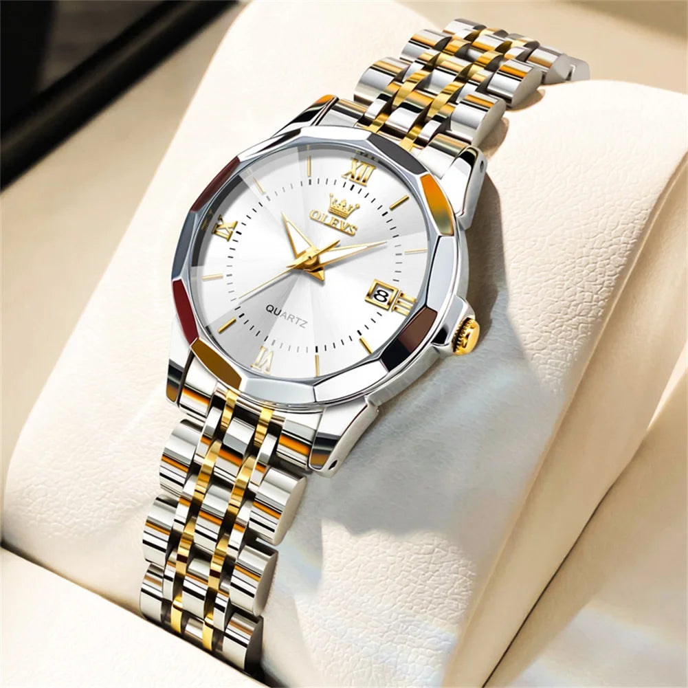 OLEVS Elegant Fashion Women's Watch - Luxury Waterproof Luminous Date