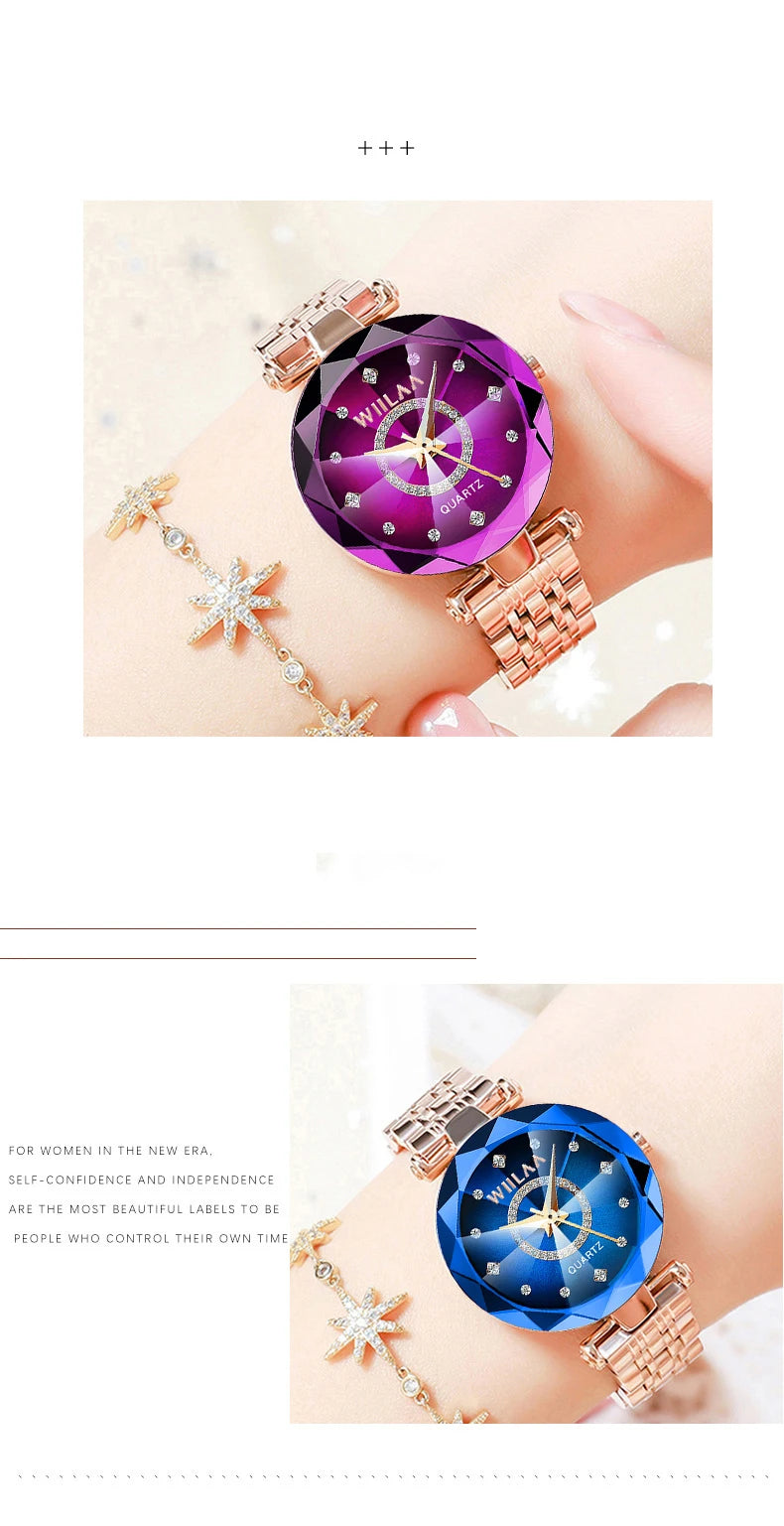 Women Watches 2025 Top Luxury Brand Rhinestone Elegant Ladies Watches Gold Clock Wrist Watches For Women relogio feminino