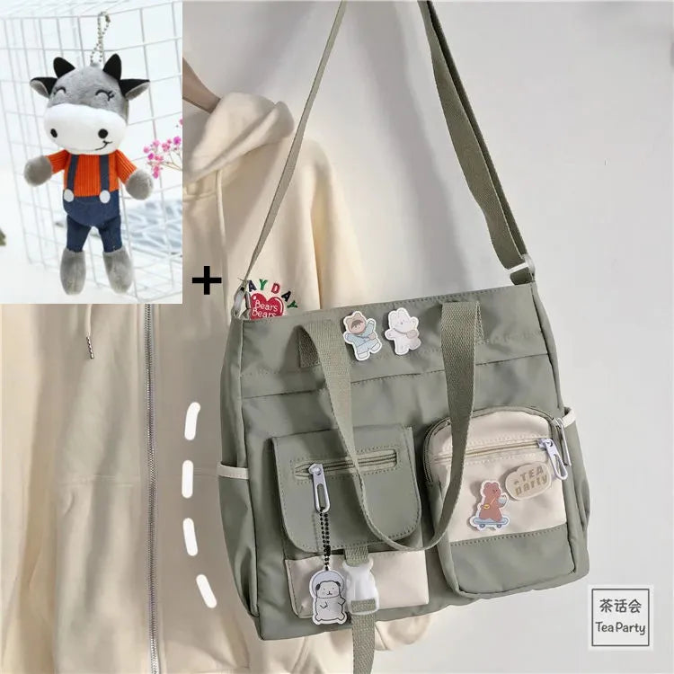 Waterproof Canvas Women Handbags Shoulder Bags Nylon Ladies Tote Messenger Bag Oxford Handbag Crossbody Bags for Girls Satchels