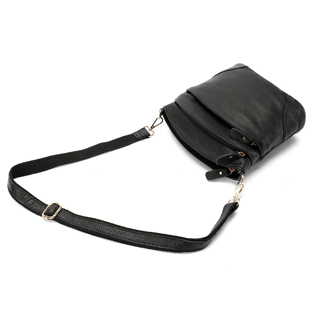 Genuine Leather Women Messenger Bags Cow Leather Crossbody Shoulder Bag Small Female Handbags Capacity Phone Bag for Girls