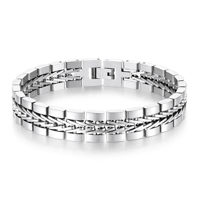 ROXI  | 2025 Stainless Steel Cuban Bracelet for Men Luxury Charm Party Jewelry Gold Plated Original Design Dropshipping
