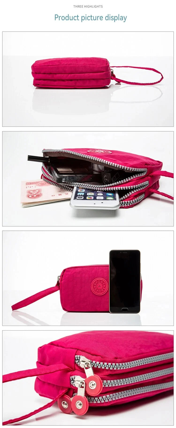 Crossbody for Women Waterproof Tote Casual Nylon Purse Handbag RFID Lightweight Messenger Bag