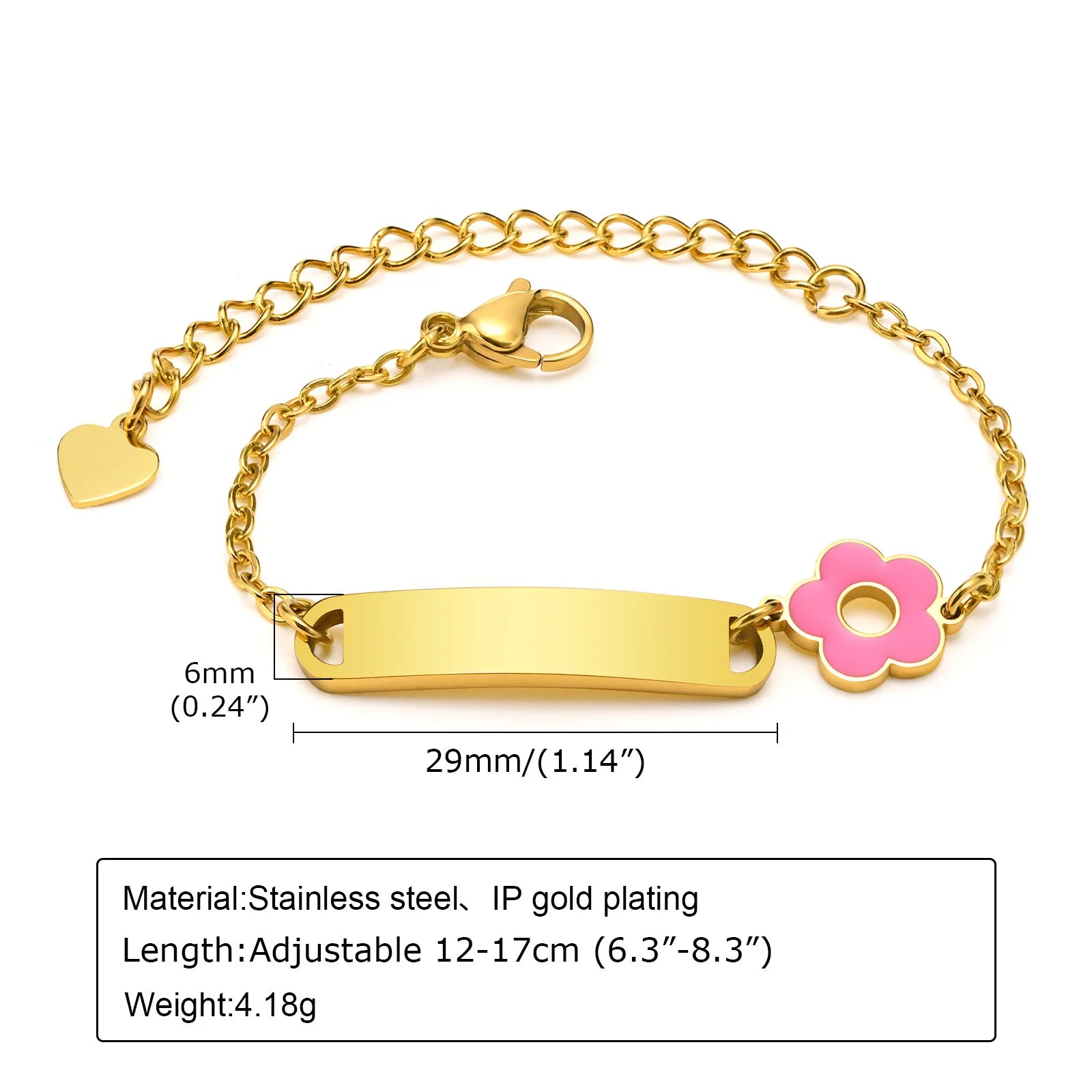 Hamsa Evil Eye Chain Bracelet  for Little Boy Girl, Engrave Customized Name Bracelet, Hand of Fatima Lucky Jewelery