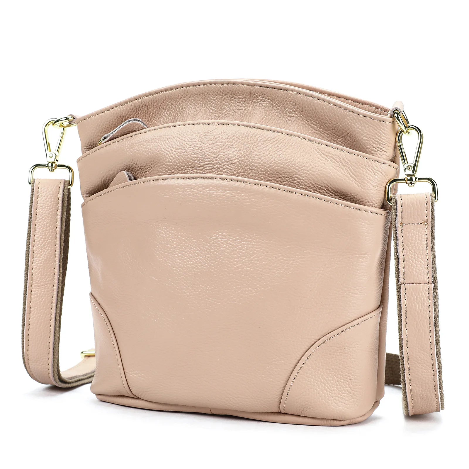 Genuine Leather Women Messenger Bags Cow Leather Crossbody Shoulder Bag Small Female Handbags Capacity Phone Bag for Girls