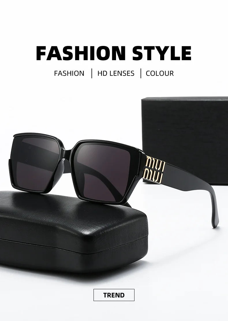 Fashion MM Designer Square Sunglasses - Stylish Luxury Unisex UV400