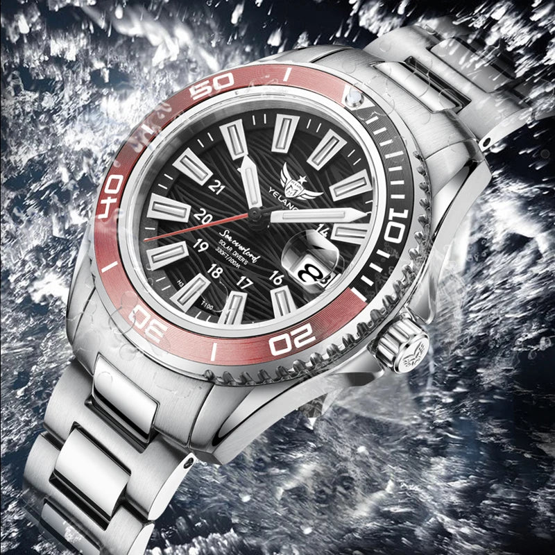 Yelang V1214 Solar Watch - Japan Eco-Drive Sapphire 100M Waterproof