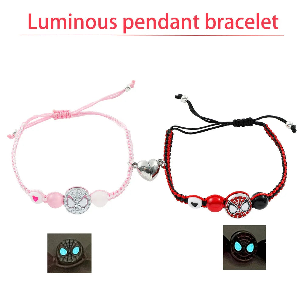 Spiderman Friendship Bracelets, Best Friend Bff, Halloween, Christmas, Matching Rope, Beads Chain, Couples Bracelets, New, 2025