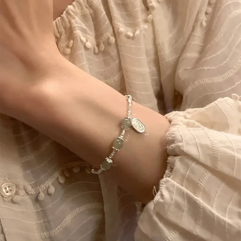 VENTFILLE 925 Sterling Silver Double Layer Pearl Bracelet for Women Girl Design Bead Korean Jewelry Dropshipping