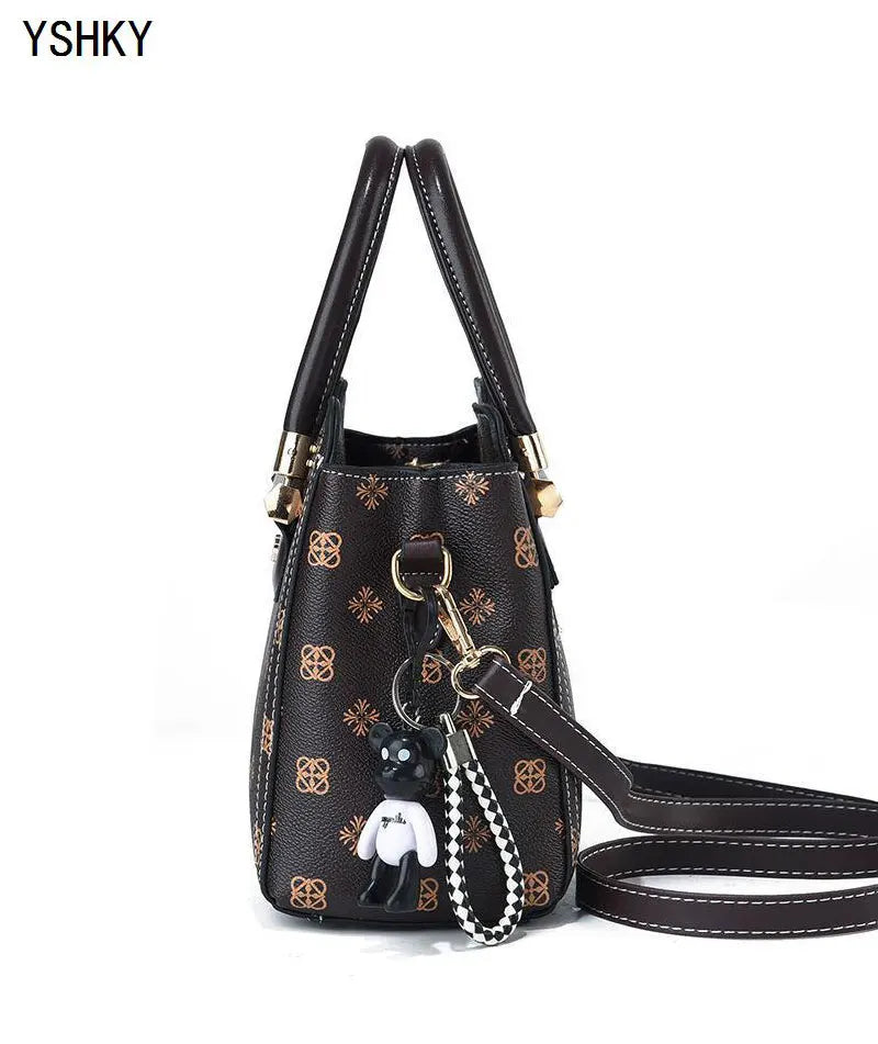 New brand shoulder Bag leather  Women's luxury designer handbag for 2024 women European and American retro cross body Tote bags