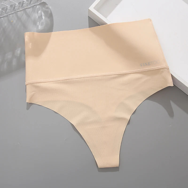 Seamless High Waist Women Thong Black Abdomen Hip Lift Briefs Body Shaping Underwear Breathable Female Panties Plus Size S-XL