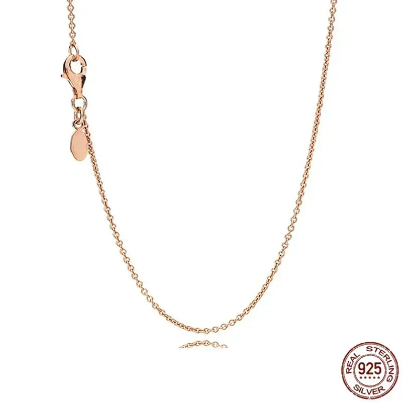 Christmas Birthday Surprise Gifts 925 Sterling Silver Exquisite Shiny Round Heart-shaped Necklace Classic Charm Women's Jewelry