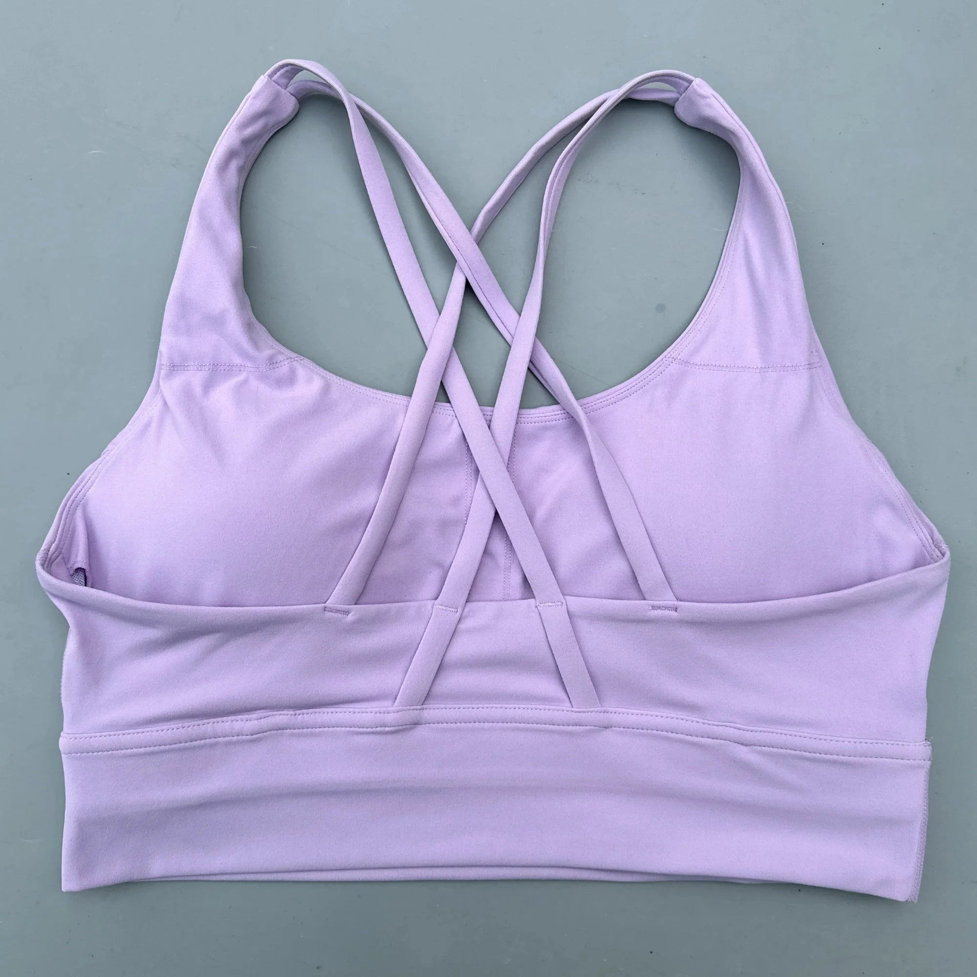 Solid Color Cross Fitness Bra - High Strength Yoga Sport Top