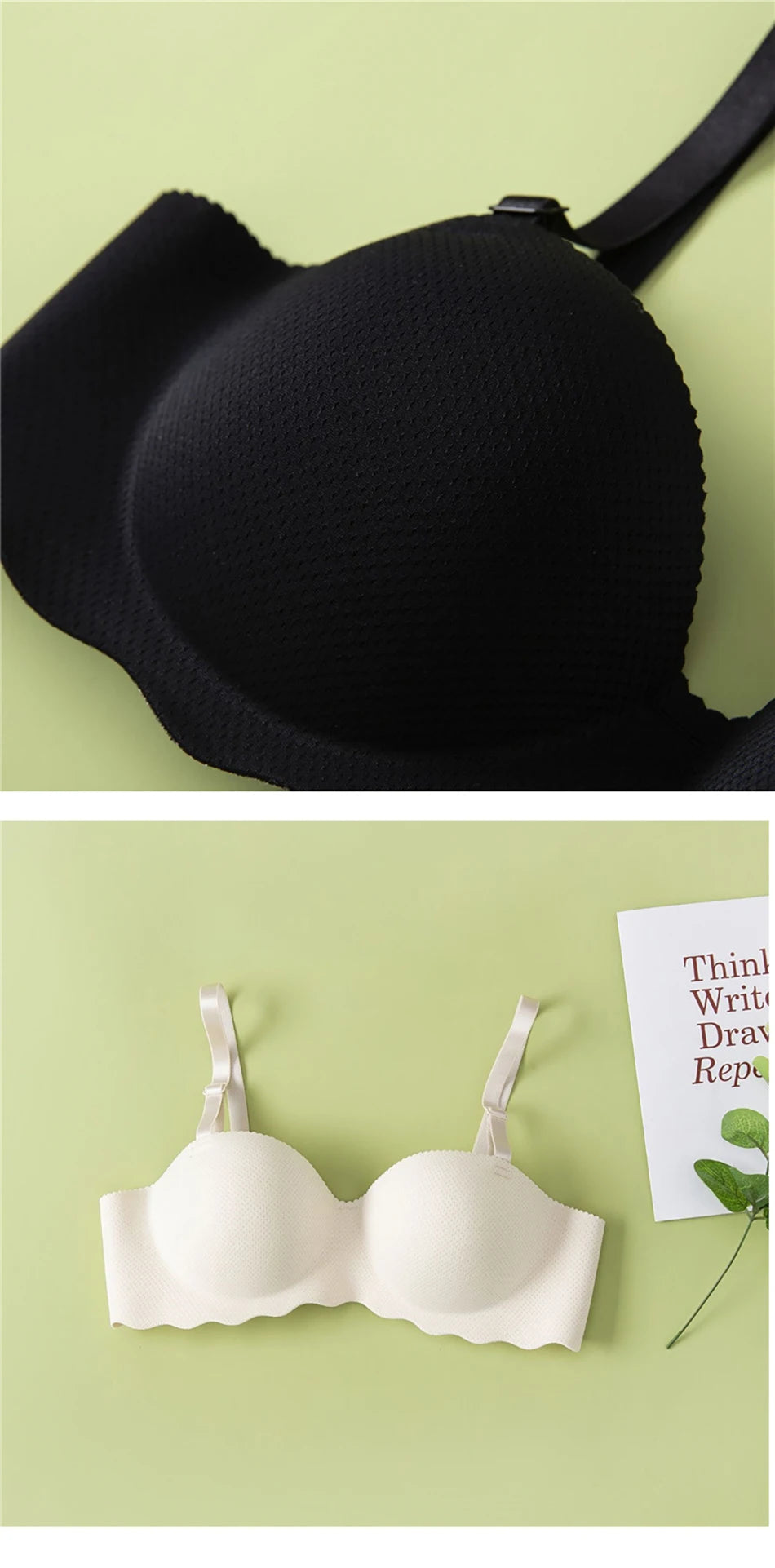 Girls Seamless Bra - Comfort Breathable Removable Strap