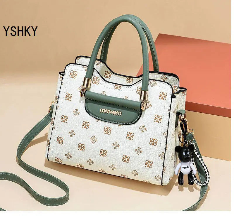 New brand shoulder Bag leather  Women's luxury designer handbag for 2024 women European and American retro cross body Tote bags