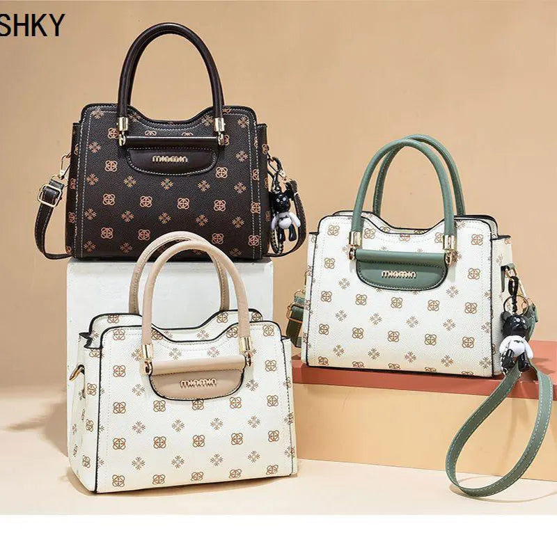 New brand shoulder Bag leather  Women's luxury designer handbag for 2024 women European and American retro cross body Tote bags