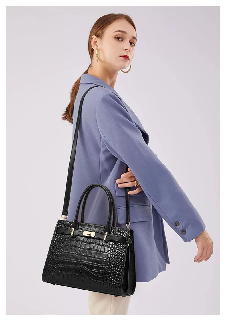 First-layer cowhide bag, red mother's bag, women's bag fashionable handbag, wedding  genuine leather shoulder bag