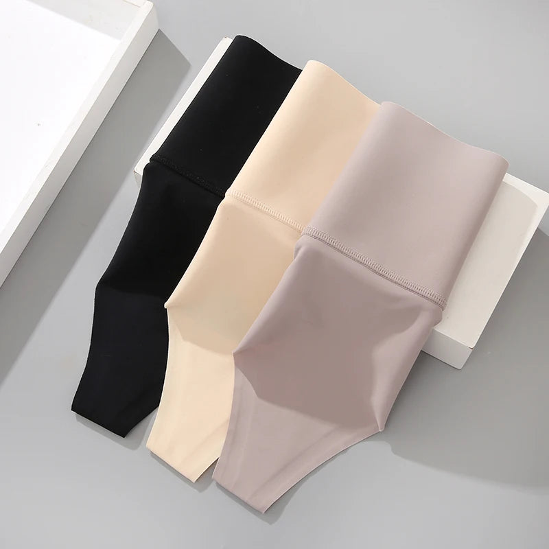 Seamless High Waist Women Thong Black Abdomen Hip Lift Briefs Body Shaping Underwear Breathable Female Panties Plus Size S-XL