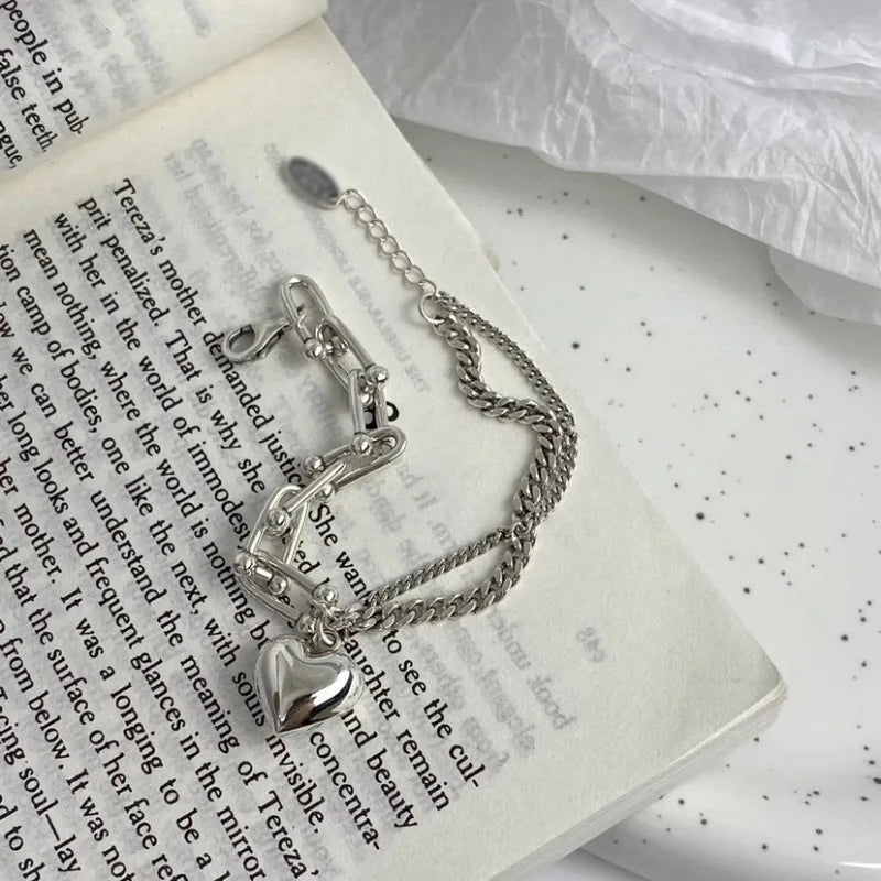 VENTFILLE 925 Sterling Silver Double Layer Pearl Bracelet for Women Girl Design Bead Korean Jewelry Dropshipping