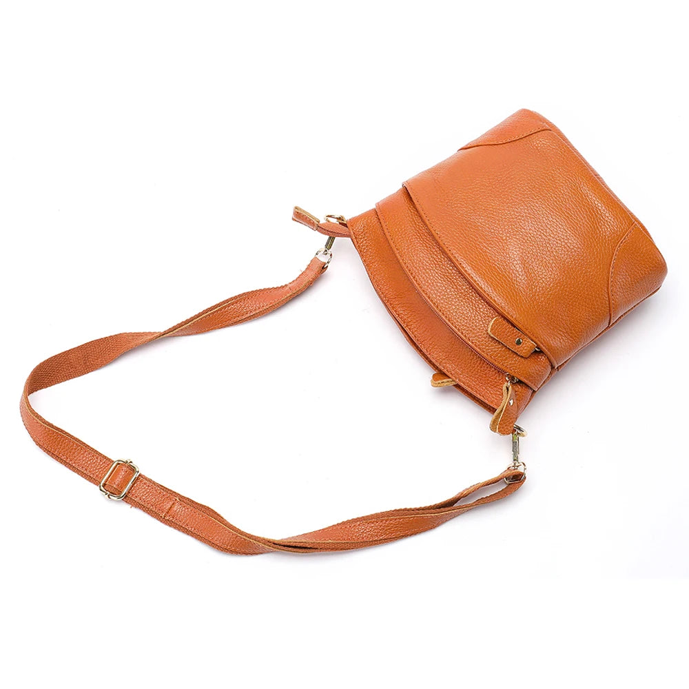 Genuine Leather Women Messenger Bags Cow Leather Crossbody Shoulder Bag Small Female Handbags Capacity Phone Bag for Girls