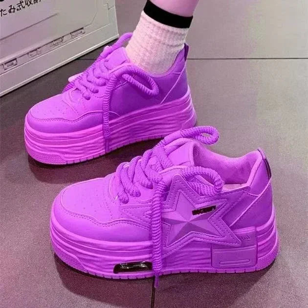 Star Designer Lightweight Sports Shoes - Platform Anti-Slip Sneakers