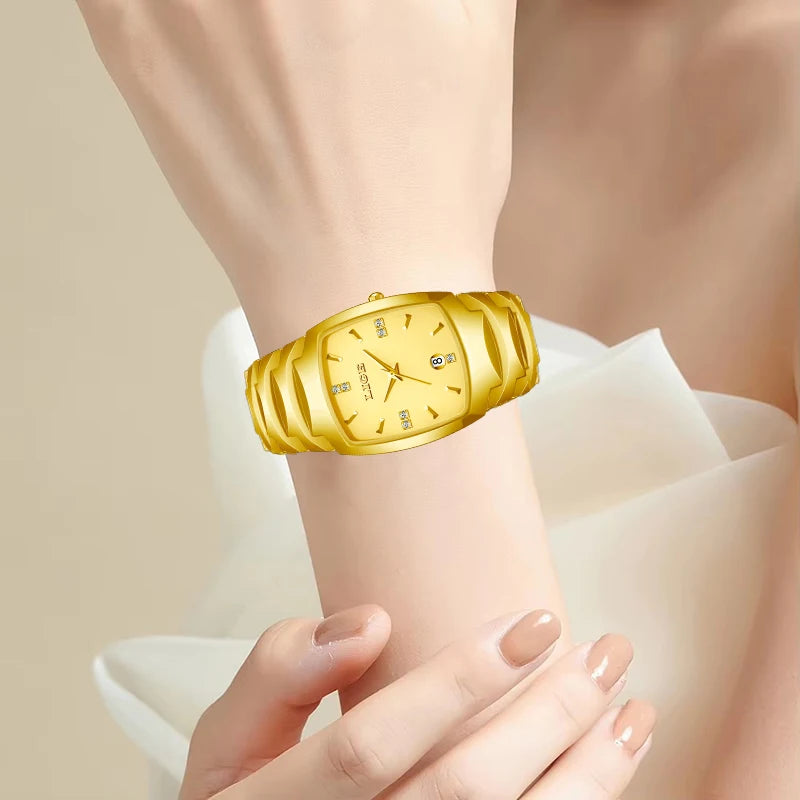 LIGE Fashion Luxury Ceramic Watch - Simple Elegant Calendar Women