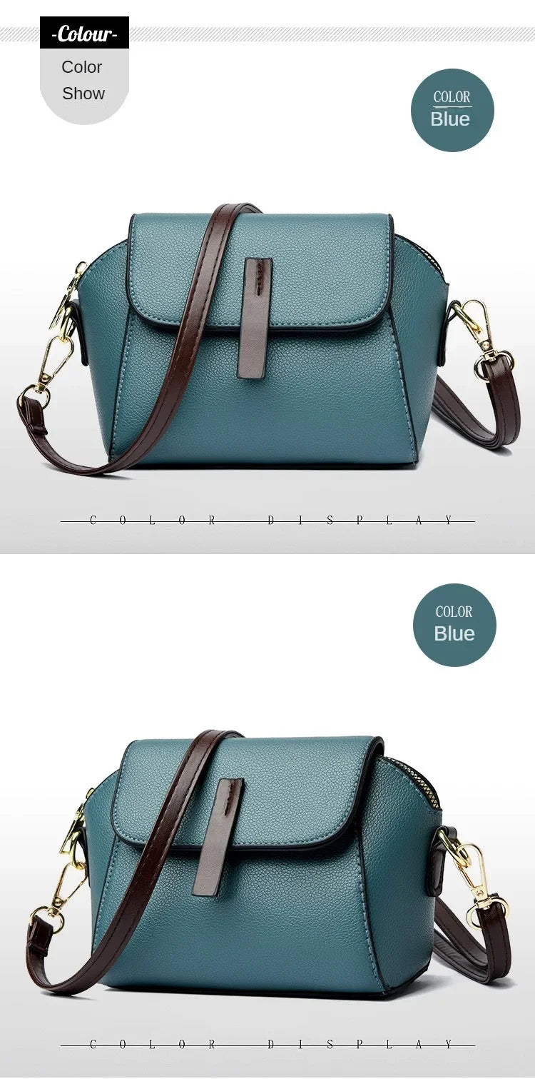 Luxury Designer Solid Color Women's Small Handbag Fashion Shoulder Messenger Bag Ladies Pu Leather Shell Crossbody Bag Bolsas