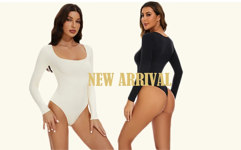 GUUDIA Ribbed Tummy Jumpsuit - Daily Shaper Bodysuit Open Crotch