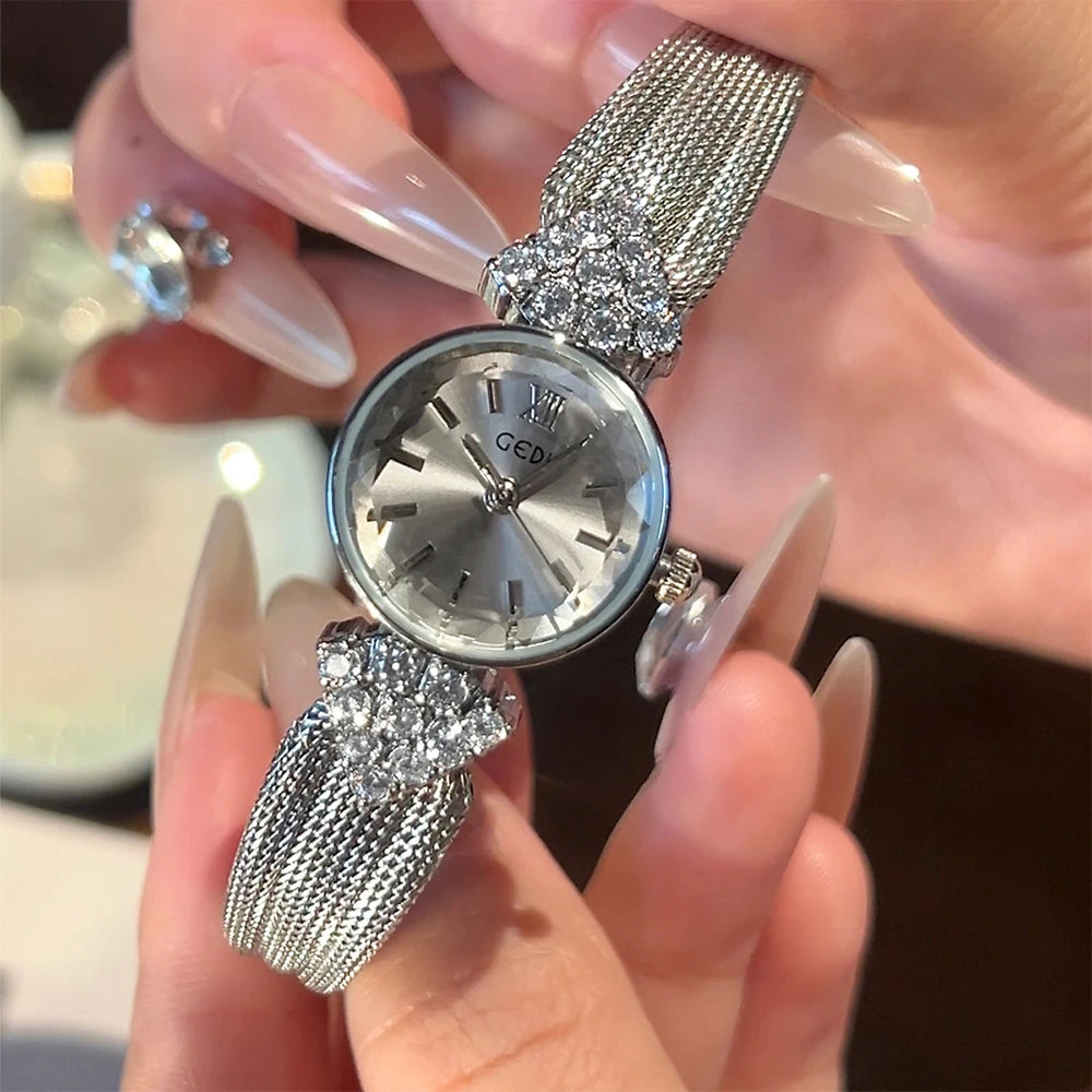 GEDI Luxury Retro High-End Ladies Watches Niche Vintage Quartz Woman Wristwatch Diamond Fashion Casual Watches for Woman