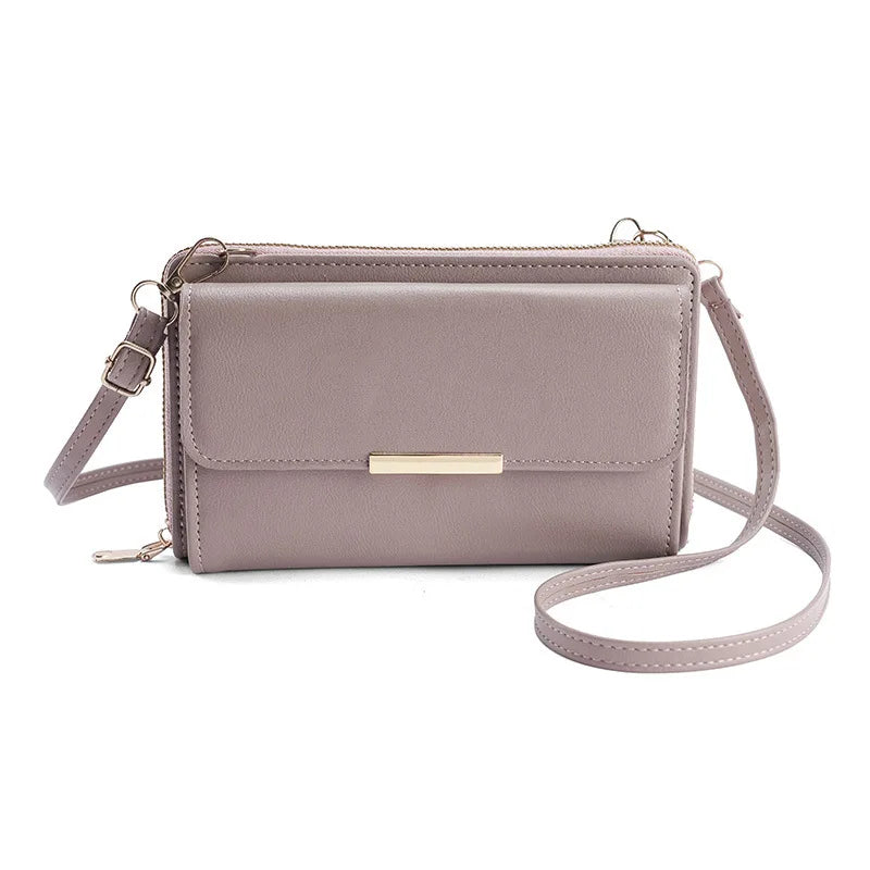 Fashion Women Luxury Leather Single Shoulder Bags Ladies Large Capacity Crossbody Mobile Phone Purse Female Messenger Wallet