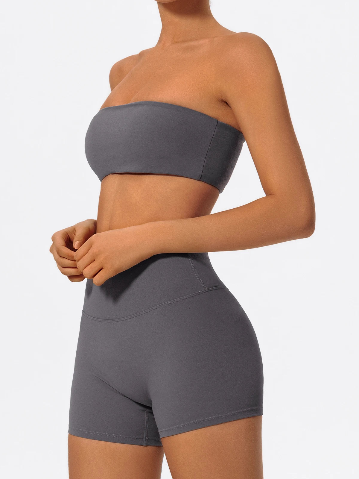 Ctenkevet Two Piece Fitness Sports Set Women Workout Yoga Outfit Strapless Bra Woman 2Ps Gym Crop Top Deportivos Mujer Gym Suits