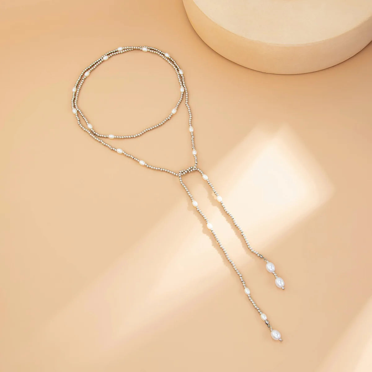 FTCY Bohemian Handmade Beads Long Necklace for Women Baroque Pearl Pendant Necklace Hiphop Daily Ladies Sweater Chain Jewelry