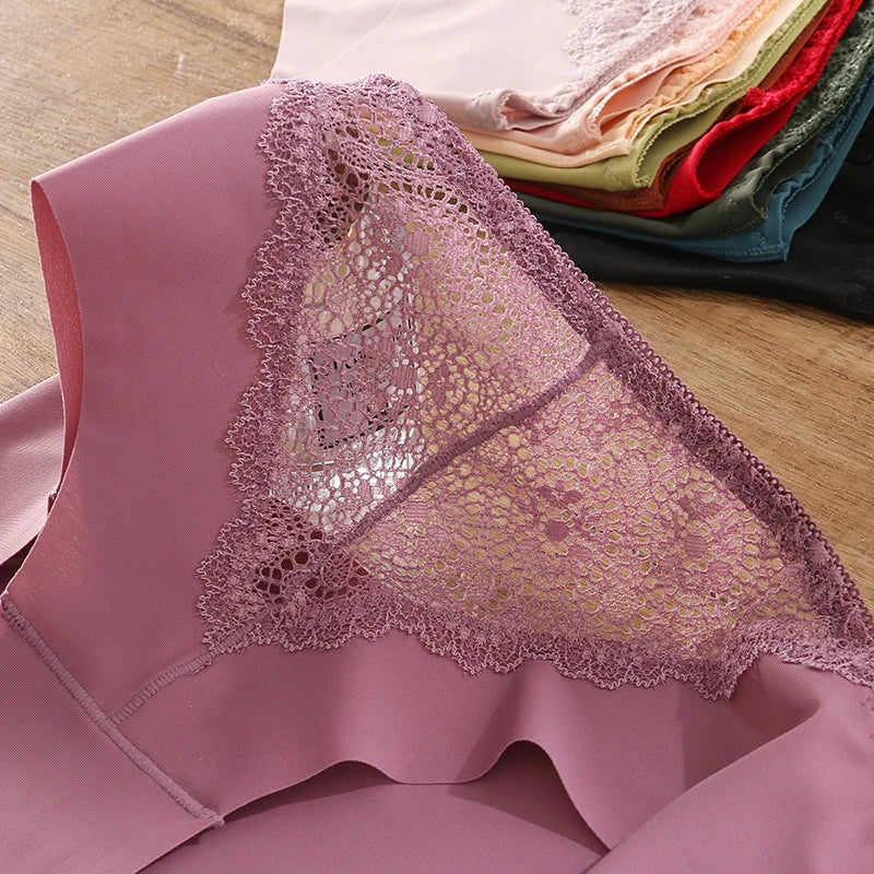 BZEL 10PCS/Set Women's Panties Exquisite Sweet Lace Underwear Sexy Lingerie Silk Satin Briefs Woman Comfort Breathable Underpant