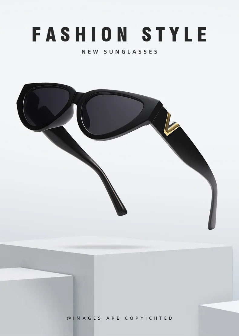 Luxury Glamour Cat Eye Designer Sunglasses - Fashion V Runway UV400