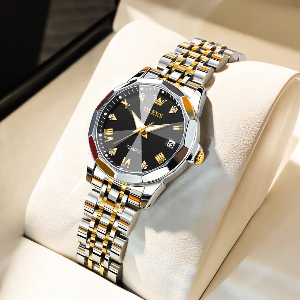 OLEVS Elegant Fashion Women's Watch - Luxury Waterproof Luminous Date