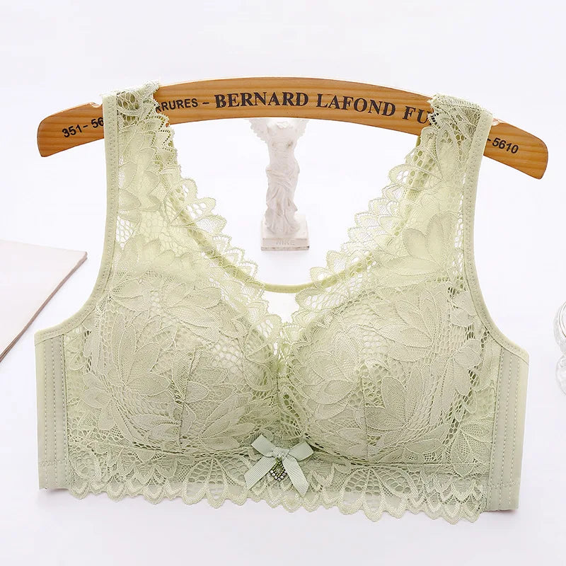 Sexy Push Up Bra - See Through Backless Floral Lace Bralette