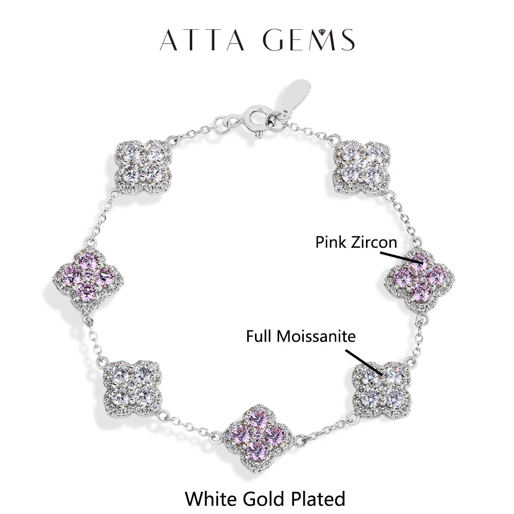 Moissanite Luxury Bracelet D VVS1 - S925 Sterling Silver Gold Plated