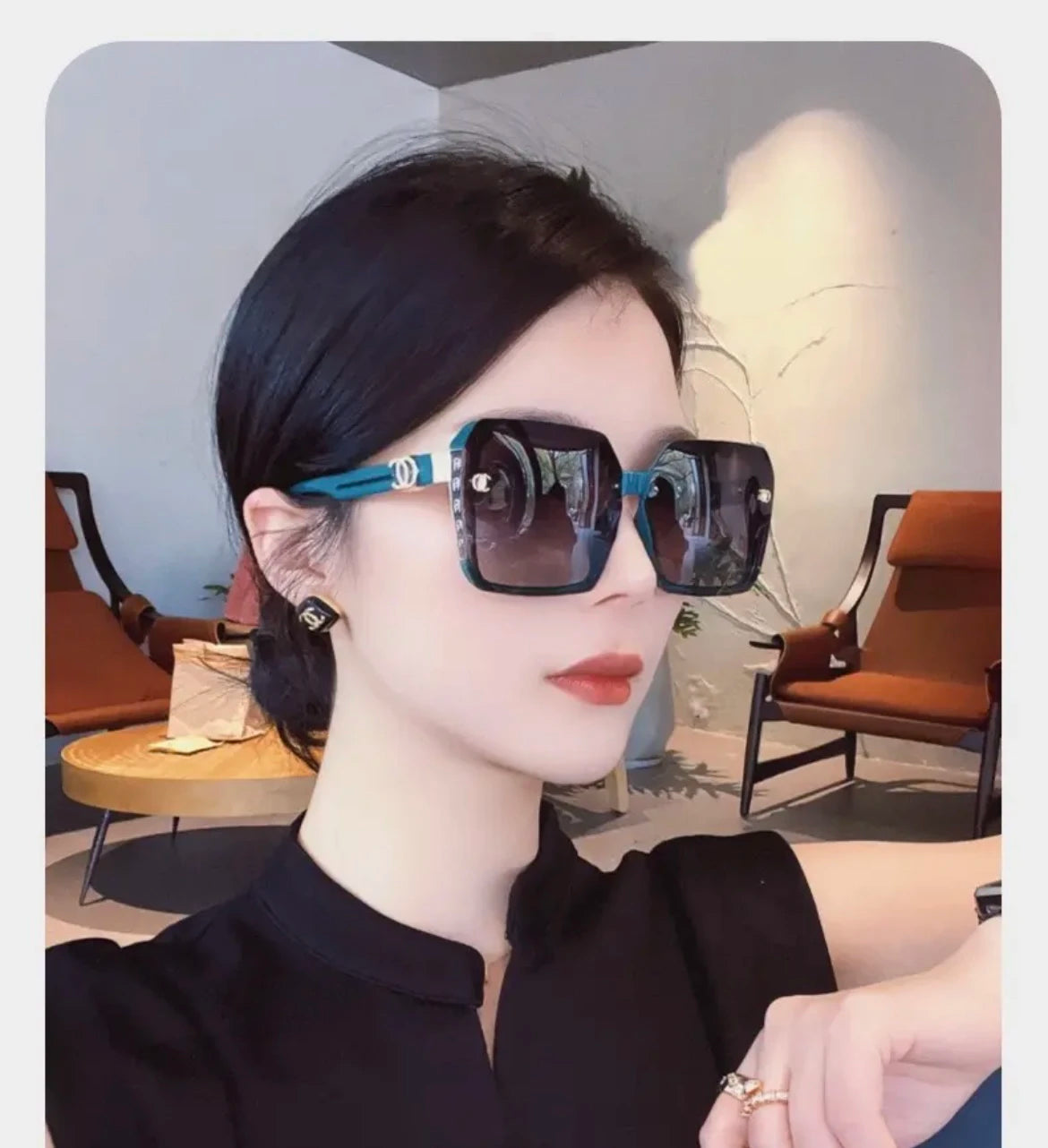 Fashion Oversized Square Vintage Sunglasses - Brand Designer UV400