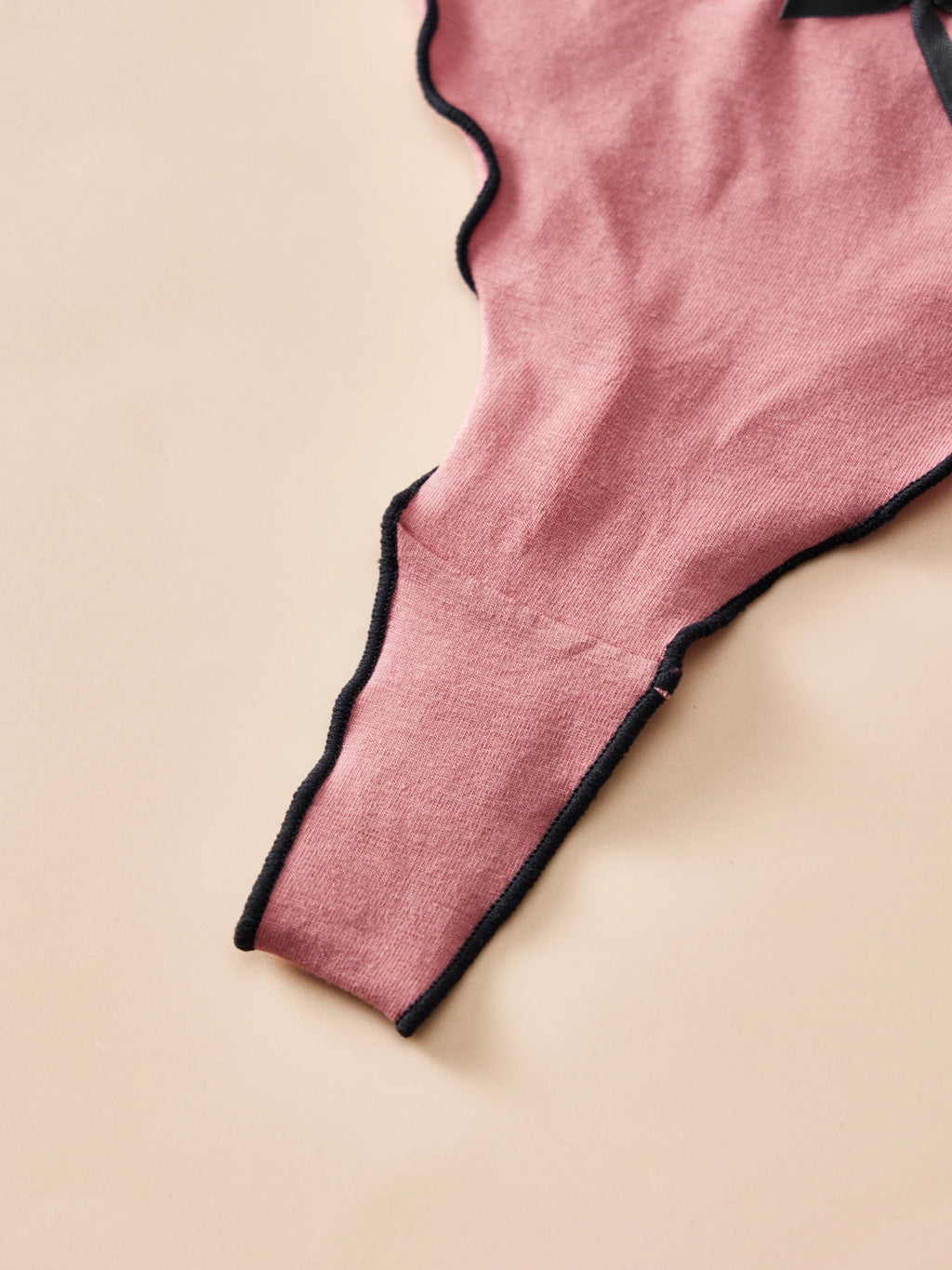 4pcs women's cotton solid color thong sexy comfortable women's underwear daily breathable T-back knitted bow cute girl low-waist