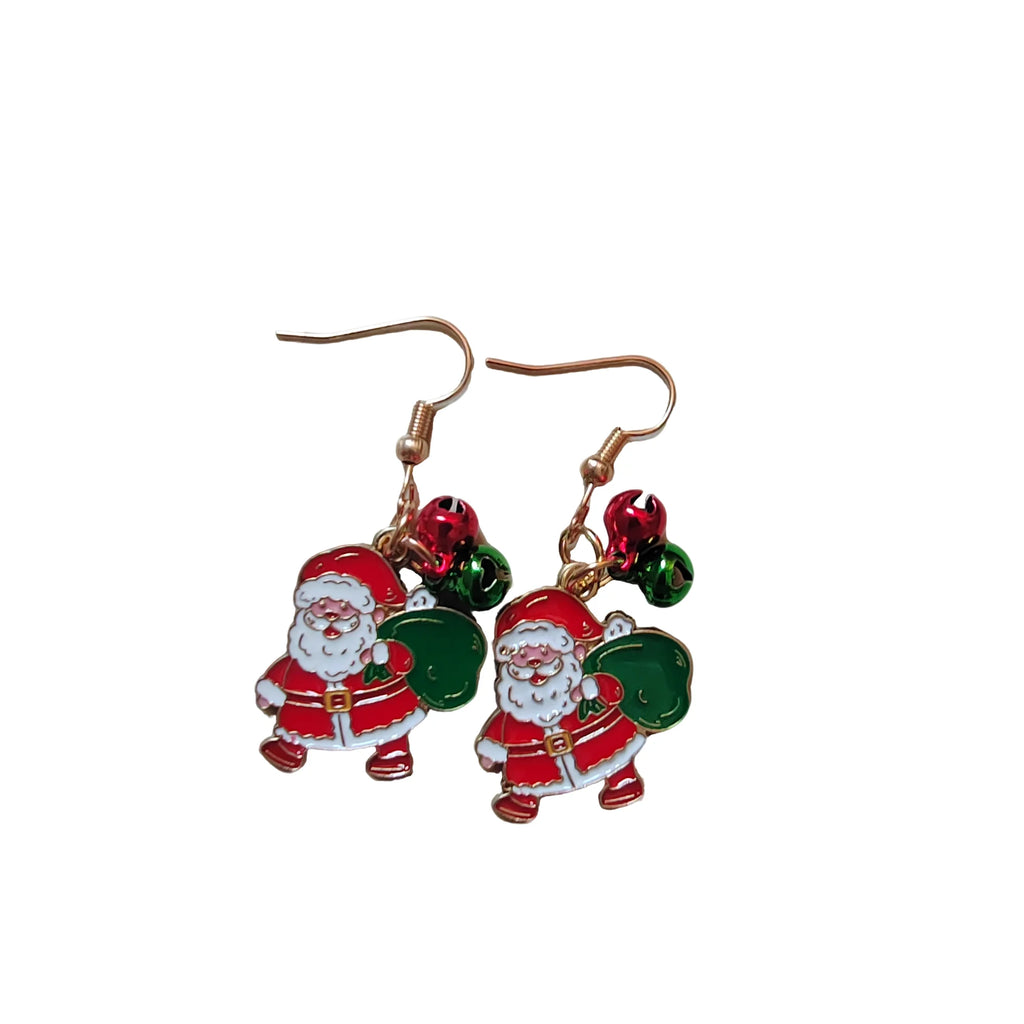 Fashionable Christmas Theme Earrings for Women - Happy Christmas Pendant Tree of Christmas Deer Father Design Mixed Style Jewelr