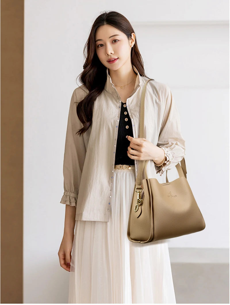 Genuine Brand Tote Bag Leather Luxury Handbags Women Bags Designer Handbags High Quality Ladies Crossbody Hand Bags for Women