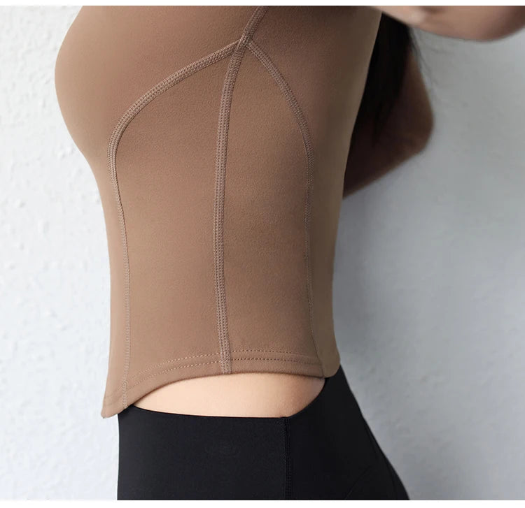 2023 Yoga Jacket - Short Sports Jacket Body Sculpting Zipper
