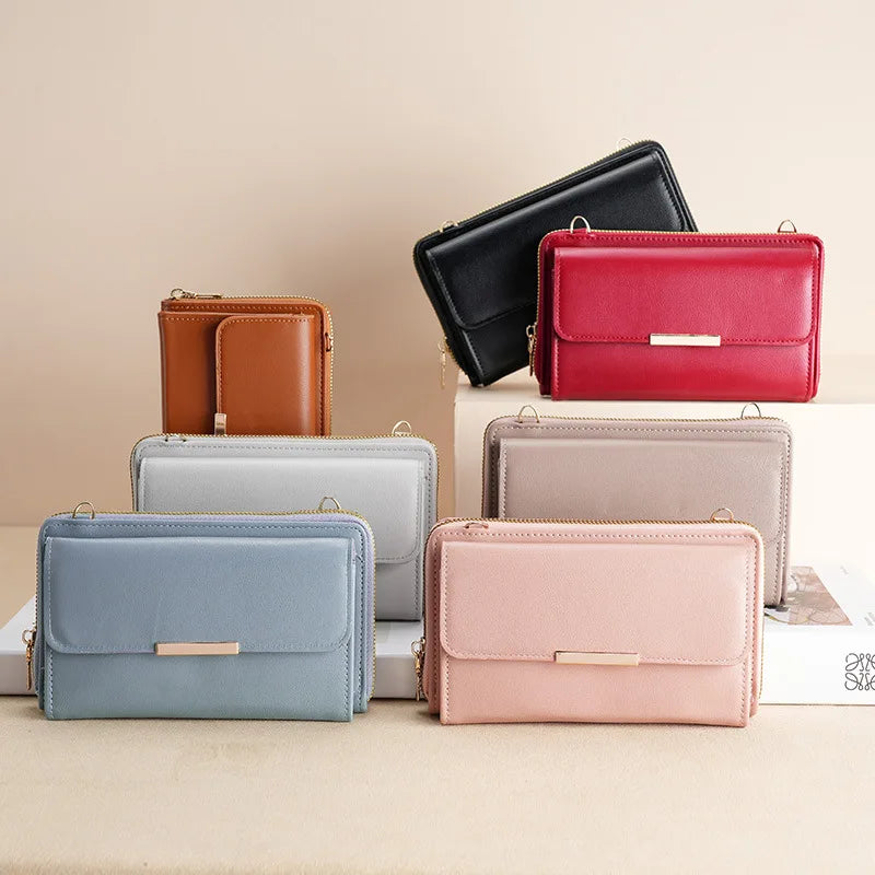 Fashion Women Luxury Leather Single Shoulder Bags Ladies Large Capacity Crossbody Mobile Phone Purse Female Messenger Wallet