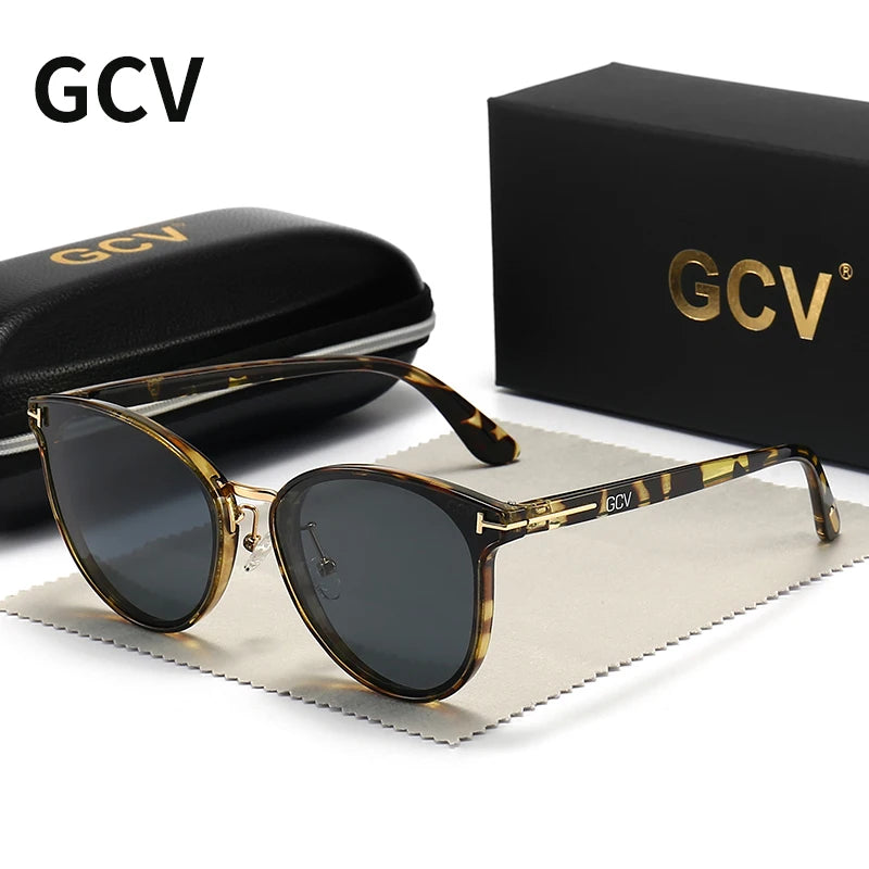 2025 GCV Polarized Cat Eye Sunglasses - Luxury Ultralight Tourism Party