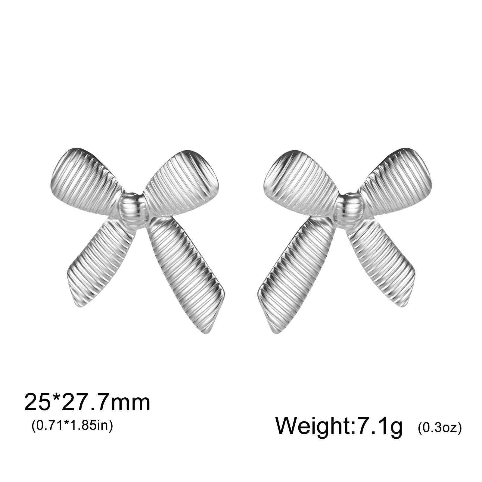 Lucktune Bow Stud Earrings Waterproof Stainless Steel Earrings For Women Fashion Gold Color Jewelry Party Gifts Woman Accesories