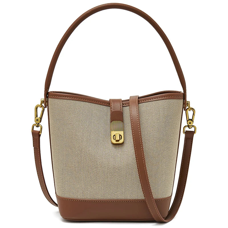 FOXER Women Small Crossbody Bag Lady Fashion Bucket Shoulder Bag 2025 Girl Summer Handbag Purse Special Gift