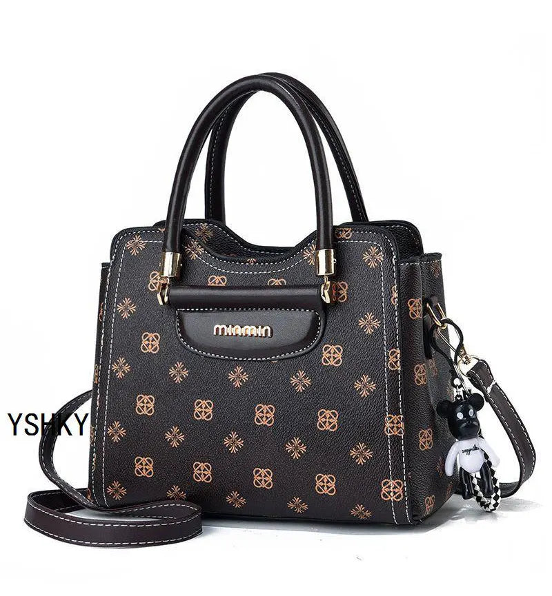New brand shoulder Bag leather  Women's luxury designer handbag for 2024 women European and American retro cross body Tote bags