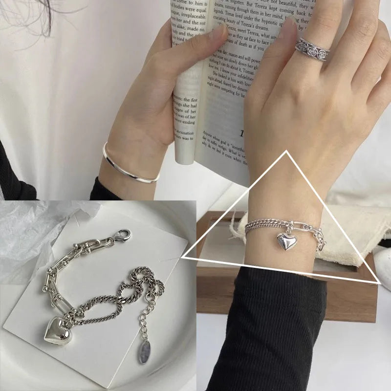 VENTFILLE 925 Sterling Silver Double Layer Pearl Bracelet for Women Girl Design Bead Korean Jewelry Dropshipping